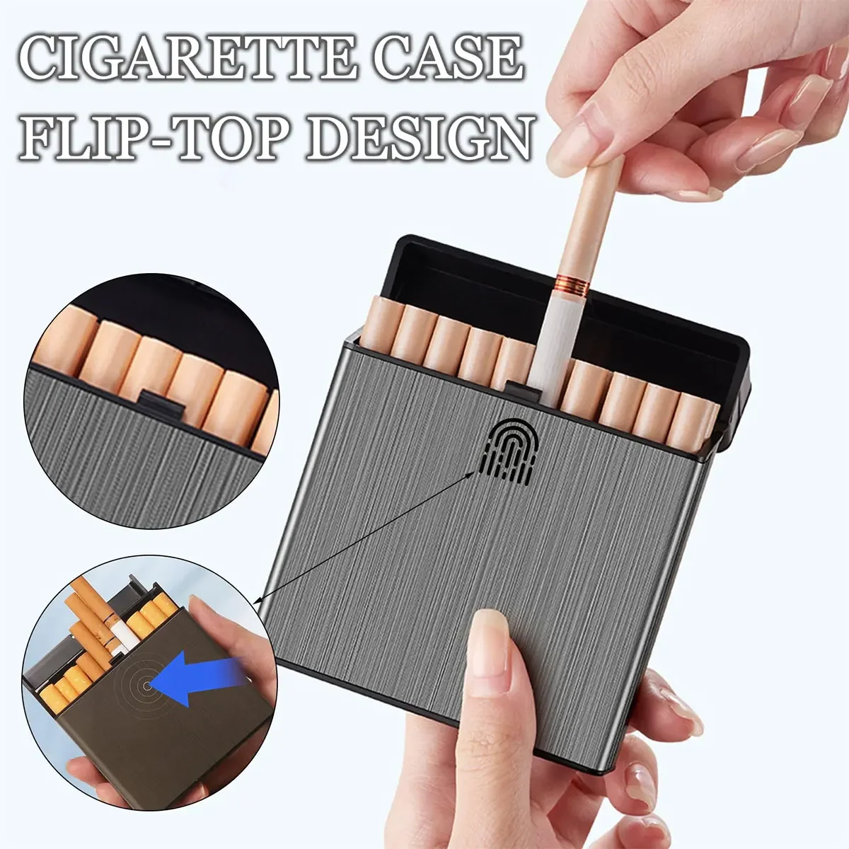 Laptops - Estojo para cigarros de grande capacidade,