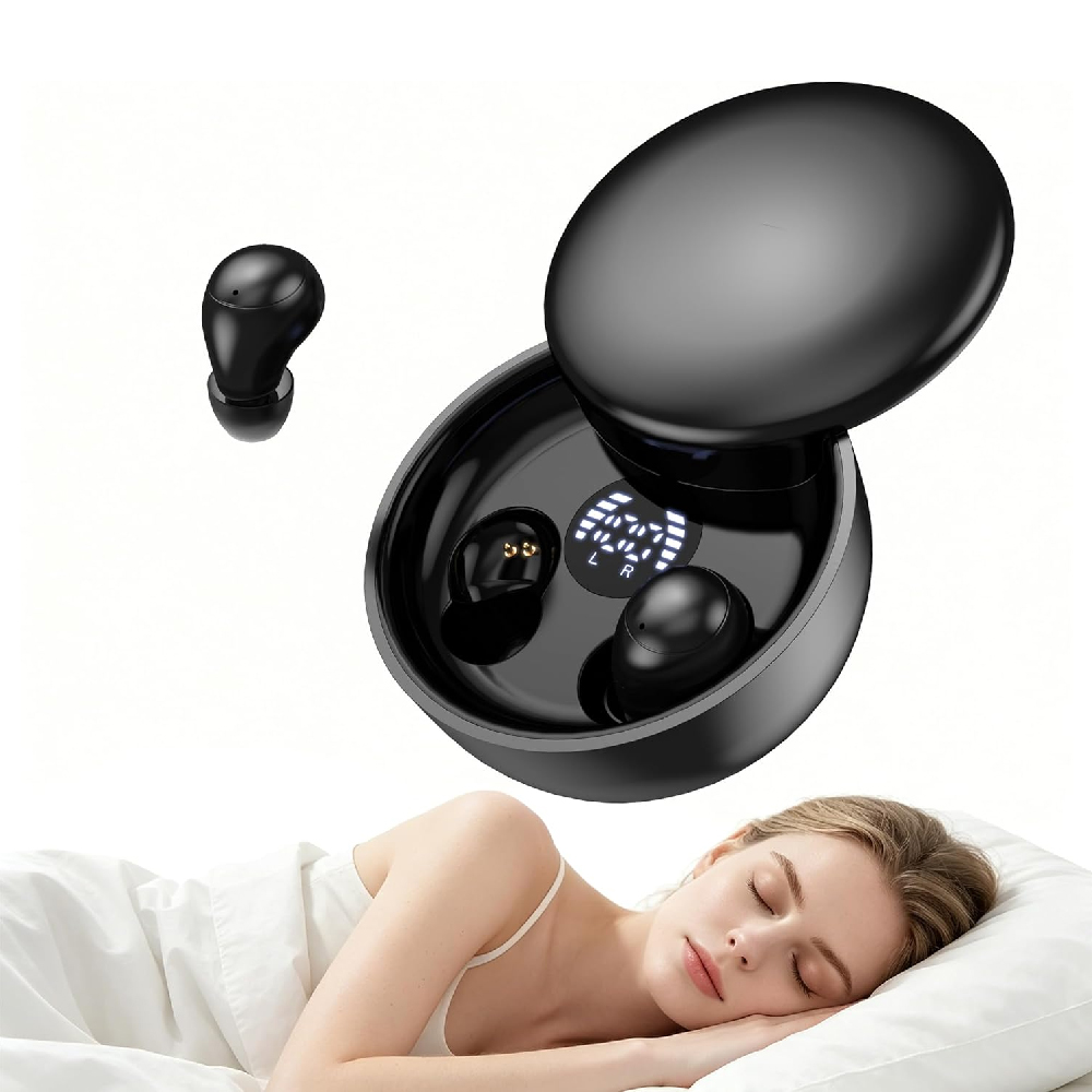 Sleep Mask Headphones Bluetooth - Fones de Ouvido Invisíveis Mini para