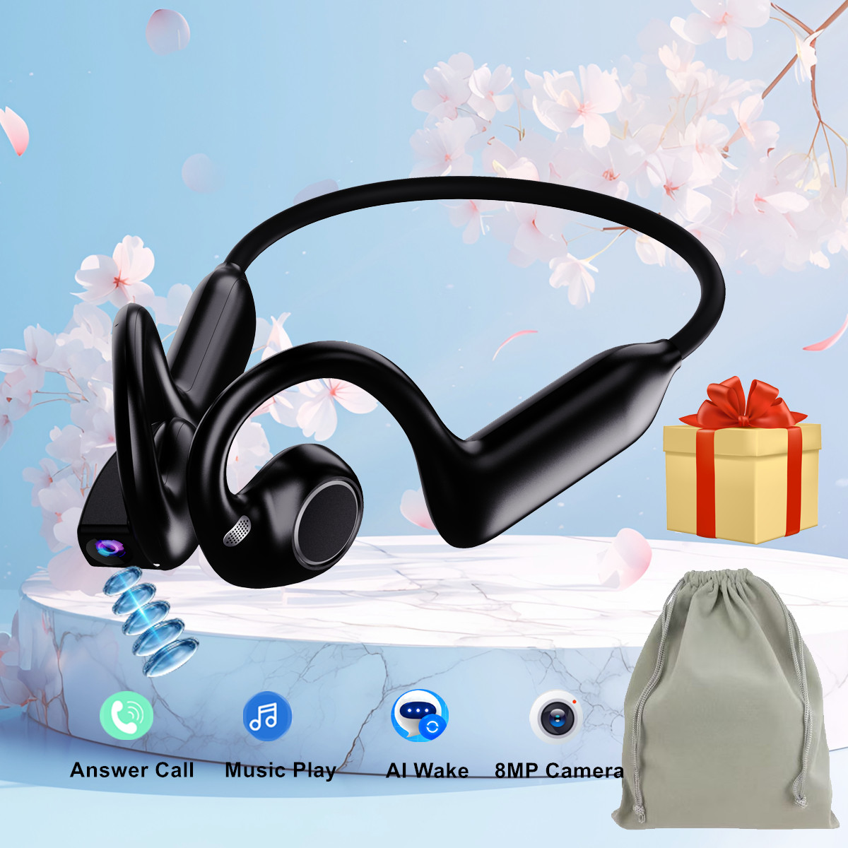 Novos Fones de Ouvido de Condu - Bone Conduction Running Headphones avaliação e preço