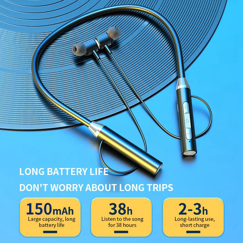 Fones de ouvido Bluetooth 9D,  - Magnetic Neckband Sports Earphones avaliação e preço
