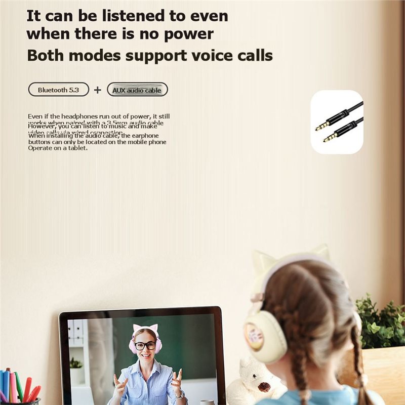 Fone de ouvido sem fio dobráve - Cat Ear Bluetooth Headset Led avaliação e preço