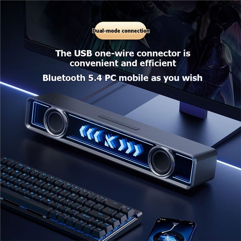 ABJF – Coluna de som para comp - Rgb Computer Soundbar For Pc avaliação e preço