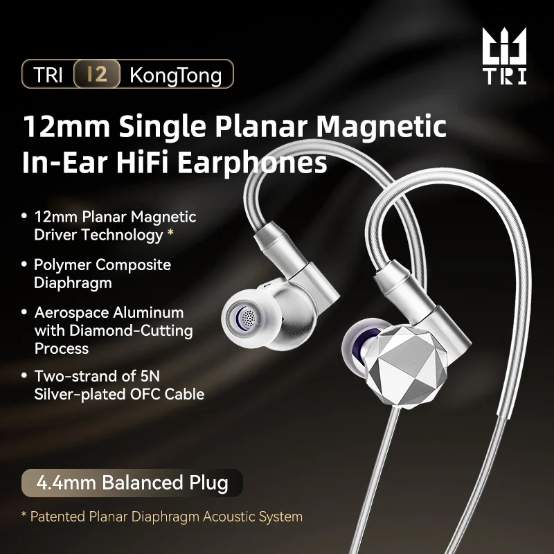 Fones de Ouvido KBEAR TRI Kong - Planar Magnetic Iem Earphones avaliação e preço
